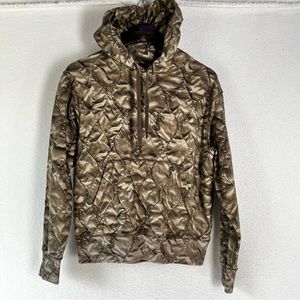 Rag and Bone Photo Reel Quilted Hoodie in Army mens S cotton print hooded jacket